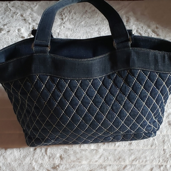 Vera Bradley Quilted Blue Jean Tote - Picture 3 of 5